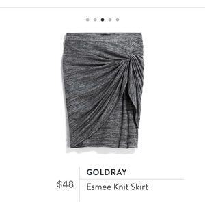 Tie knit skirt -grey